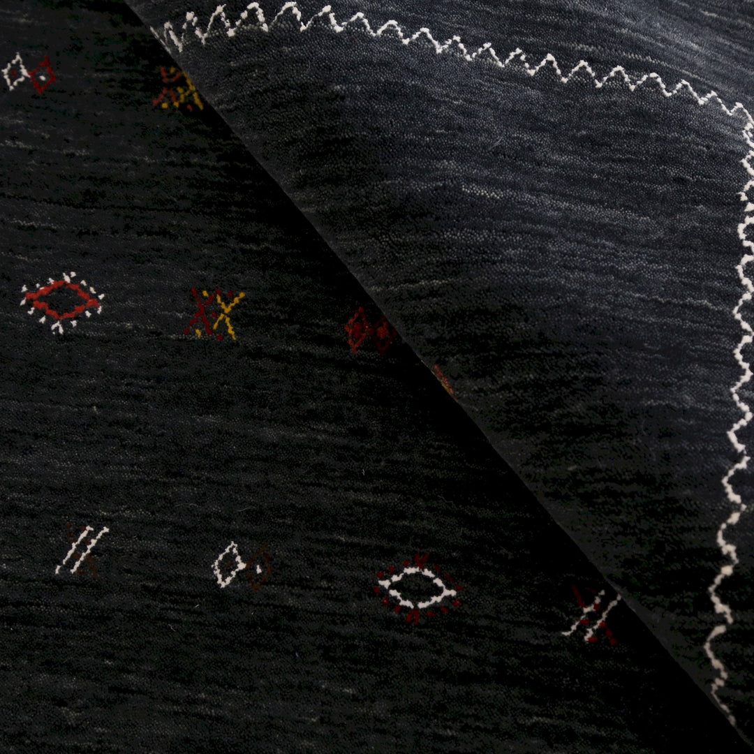 Modern Charcoal And White Hand Loomed Wool Area Rug - The Rug Decor