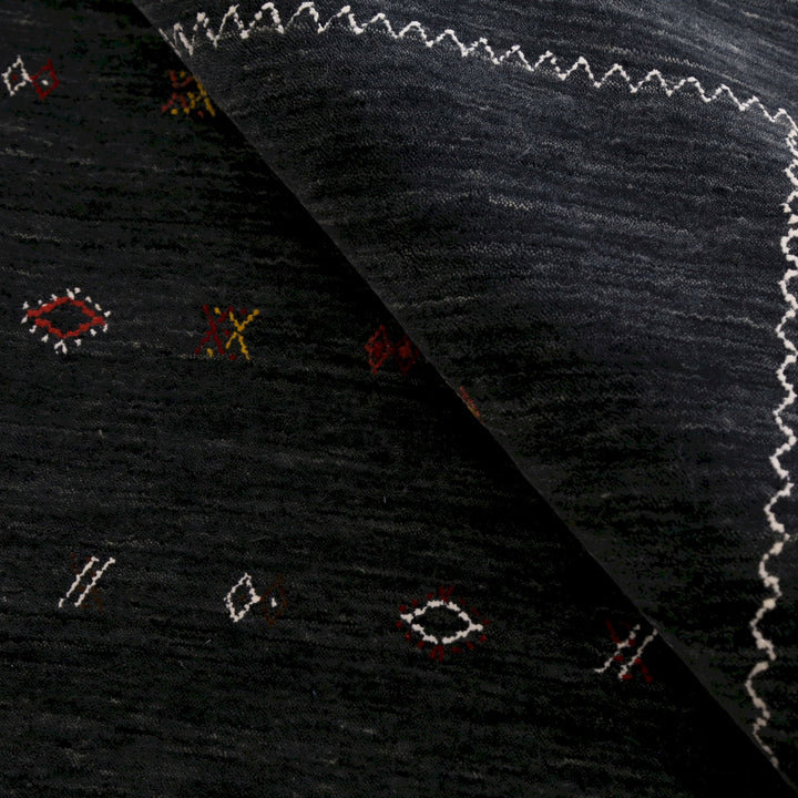 Modern Charcoal And White Hand Loomed Wool Area Rug - The Rug Decor
