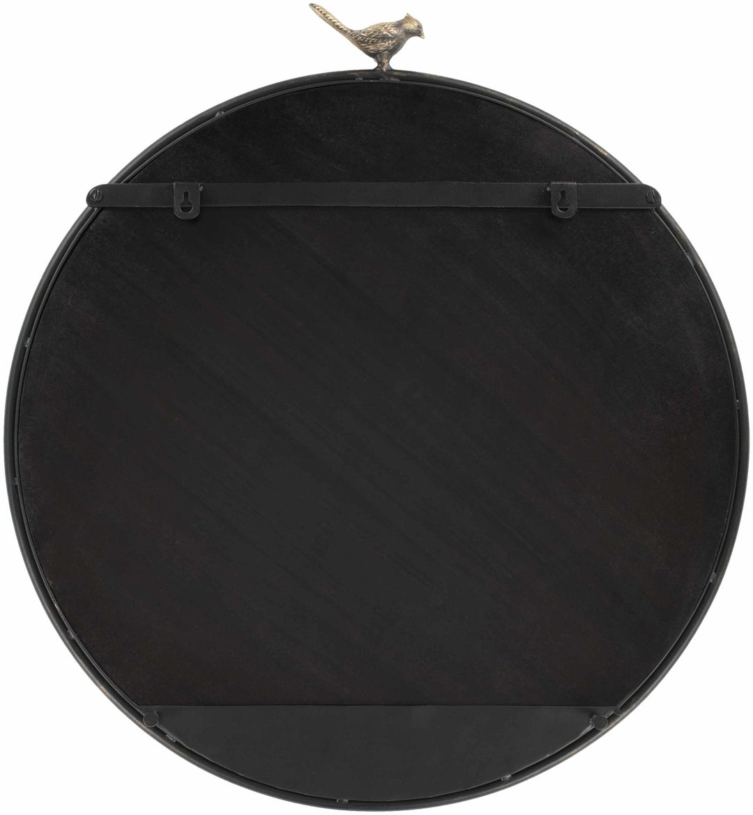 Modern charcoal Ring Framed wall mirror - The Rug Decor