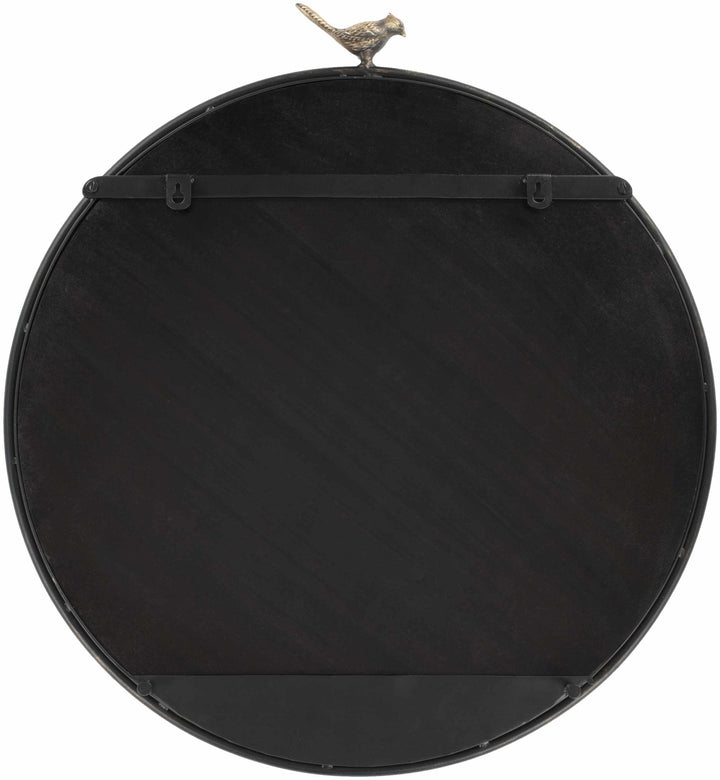 Modern charcoal Ring Framed wall mirror - The Rug Decor