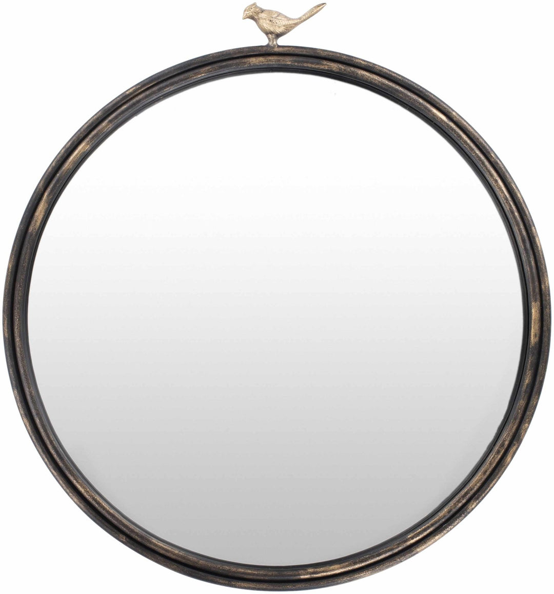 Modern charcoal Ring Framed wall mirror - The Rug Decor