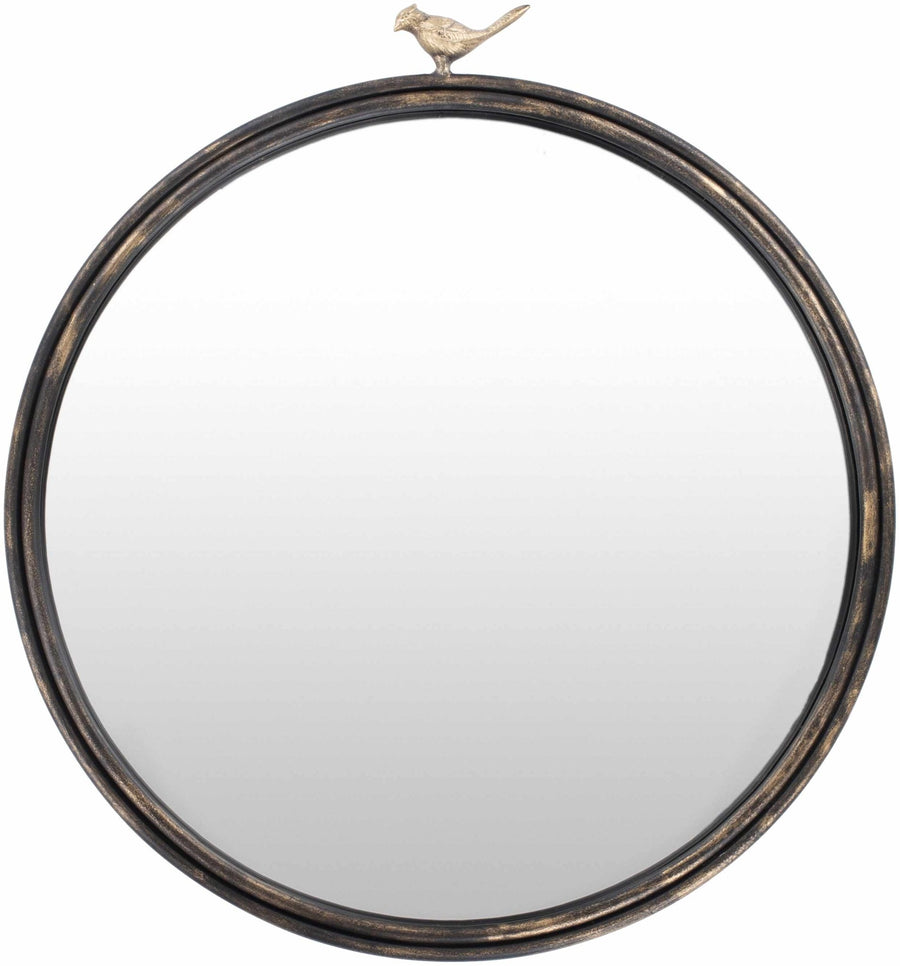 Modern charcoal Ring Framed wall mirror - The Rug Decor