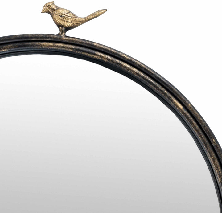 Modern charcoal Ring Framed wall mirror - The Rug Decor