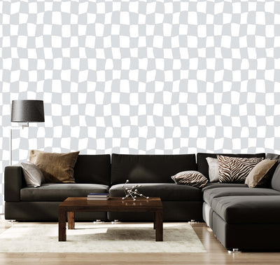 Modern Checkered Pattern Black and White Self - adhesive Wallpaper - The Rug Decor