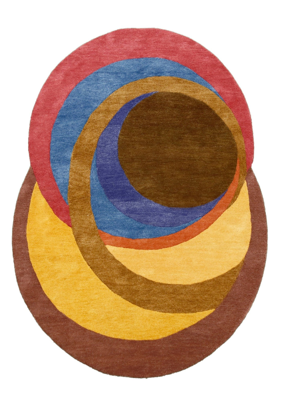Modern Circles Style Colorful Hand Tufted 5x7 Wool Rug - The Rug Decor