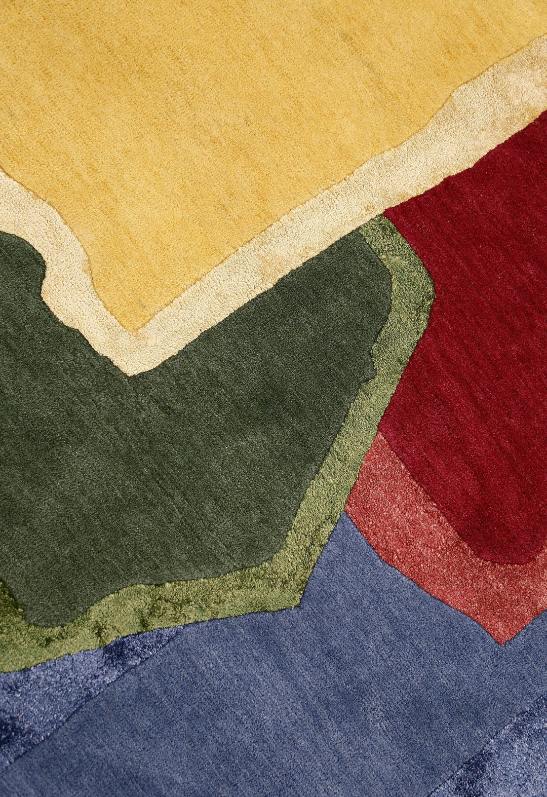 Modern Color Blocks Hand Tufted 5x8 Wool Area Rug - The Rug Decor