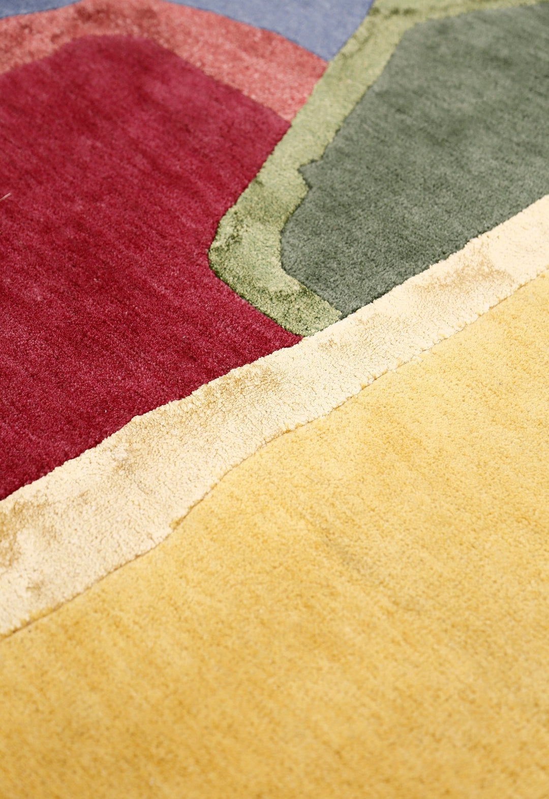 Modern Color Blocks Hand Tufted 5x8 Wool Area Rug - The Rug Decor