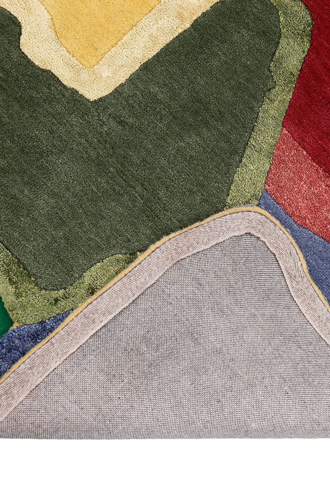 Modern Color Blocks Hand Tufted 5x8 Wool Area Rug - The Rug Decor