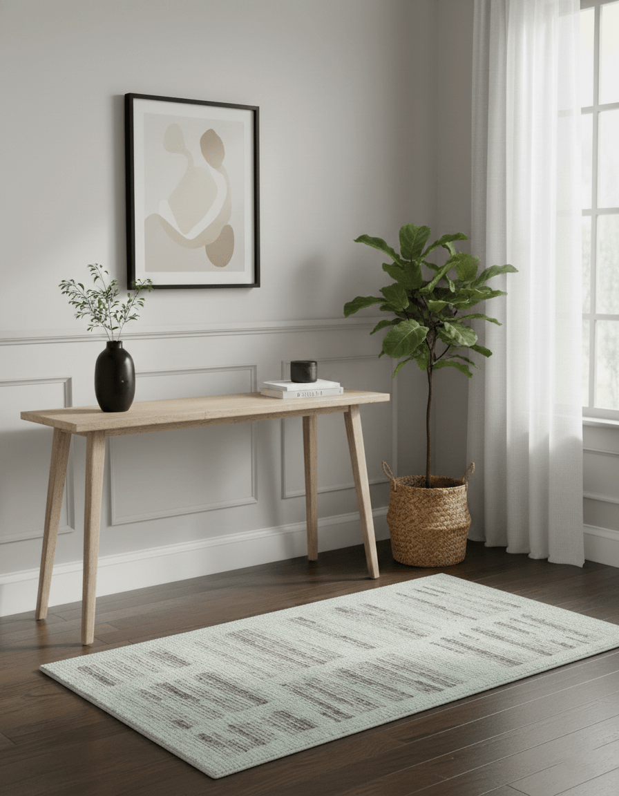 Modern Contemporary Beige And Gray Hand Knotted 2x3 Wool Area Rug - The Rug Decor