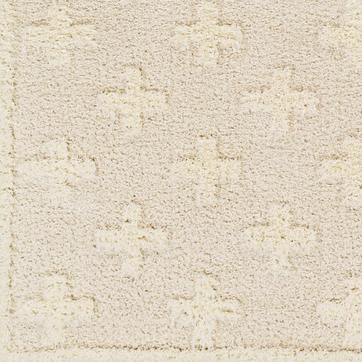 Modern Contemporary Beige Geometric pattern Machine Woven Area Rug - The Rug Decor