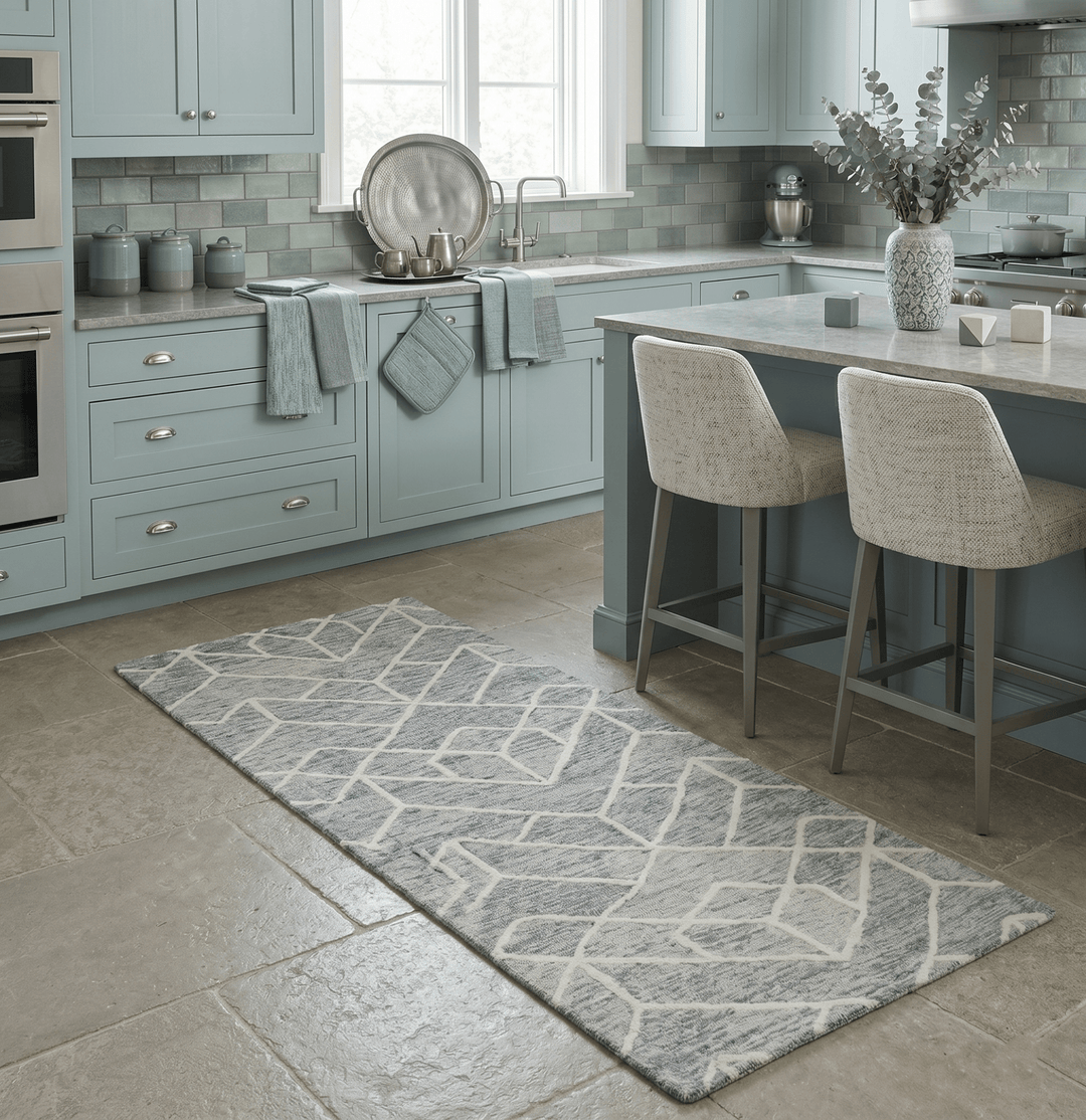 Modern Contemporary Beige Hand Tufted Wool Area Rug - The Rug Decor