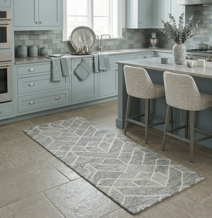 Modern Contemporary Beige Hand Tufted Wool Area Rug - The Rug Decor