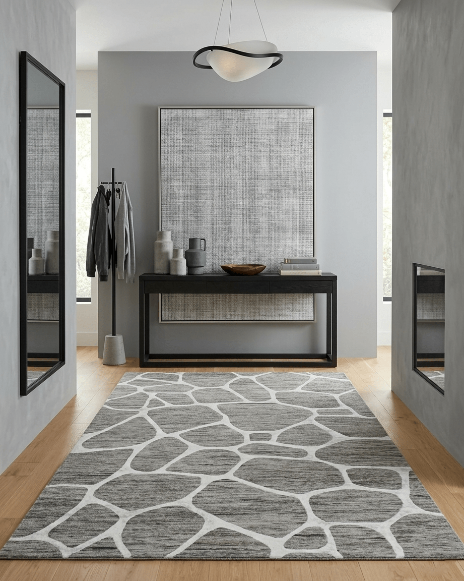 Modern Contemporary Brown Hand Tufted Wool 5x8 Area Rug - The Rug Decor