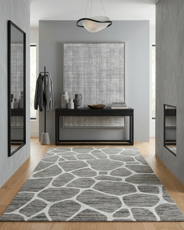 Modern Contemporary Brown Hand Tufted Wool 5x8 Area Rug - The Rug Decor
