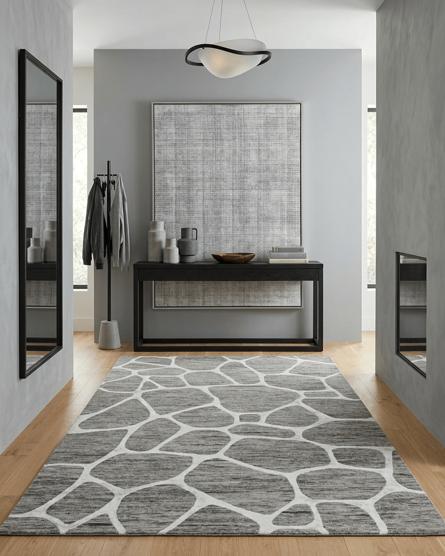 Modern Contemporary Brown Hand Tufted Wool 5x8 Area Rug - The Rug Decor