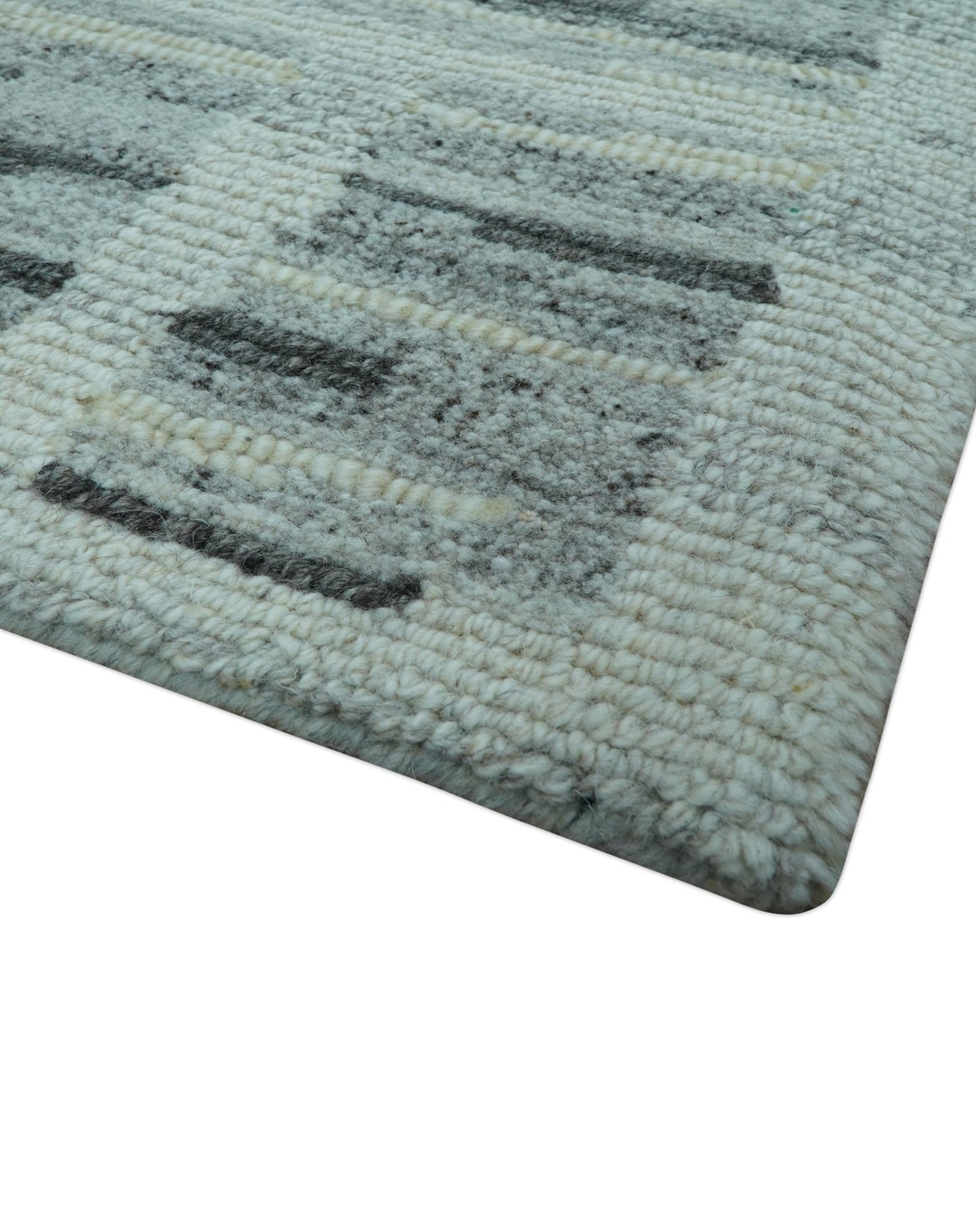 Modern Contemporary Charcoal And Gray 2x3 Wool Area Rug - The Rug Decor