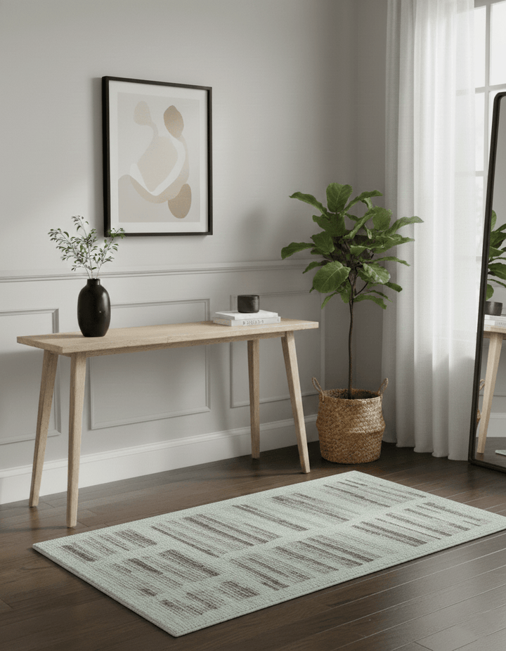 Modern Contemporary Charcoal And Gray 2x3 Wool Area Rug - The Rug Decor