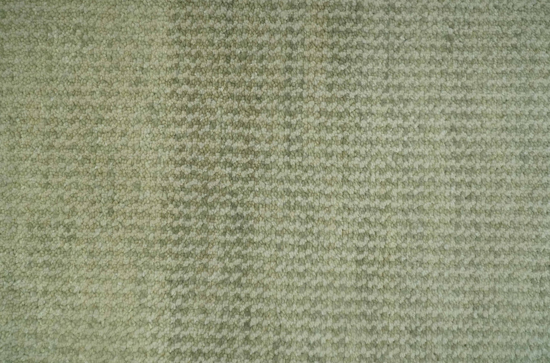Modern Contemporary Olive, Beige and Ivory Stripes Design Custom Made wool area Rug - The Rug Decor