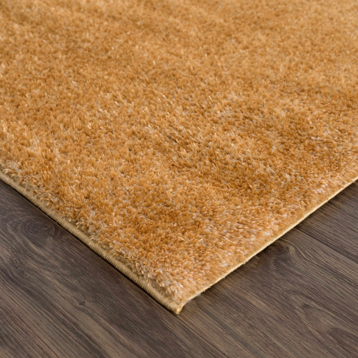 Modern Contemporary Solid Plush Gold Area rug - The Rug Decor
