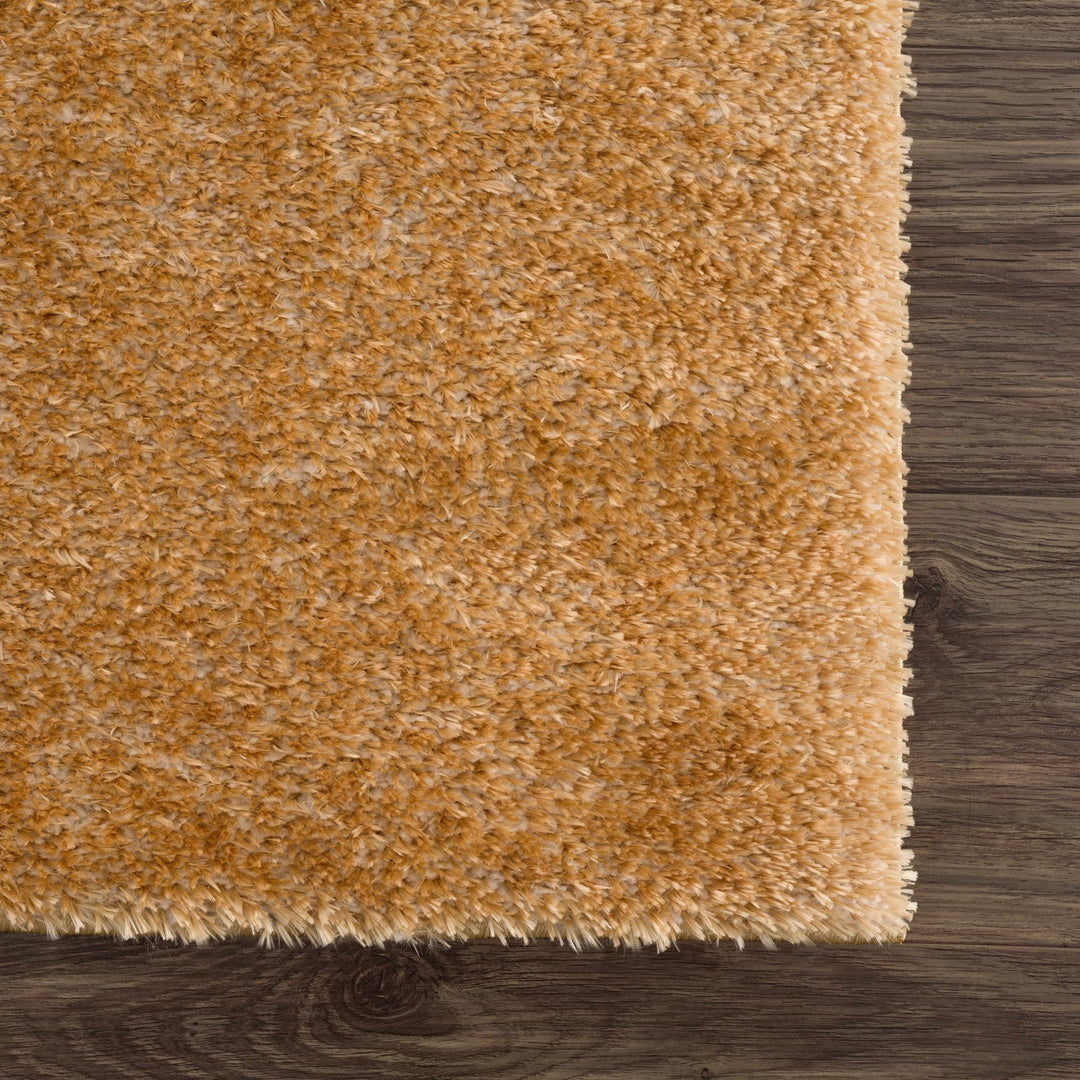 Modern Contemporary Solid Plush Gold Area rug - The Rug Decor