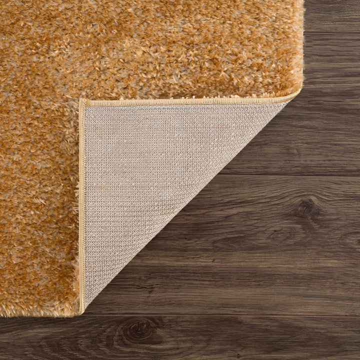 Modern Contemporary Solid Plush Gold Area rug - The Rug Decor