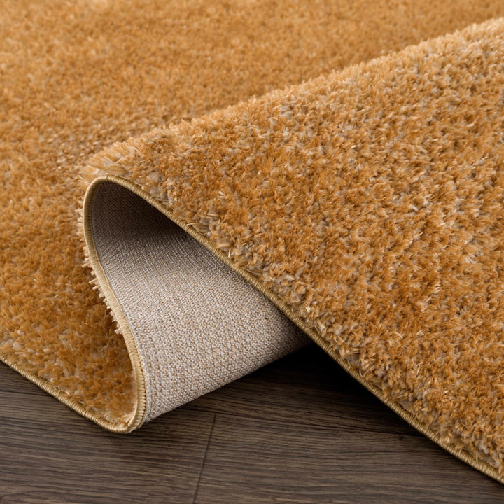 Modern Contemporary Solid Plush Gold Area rug - The Rug Decor