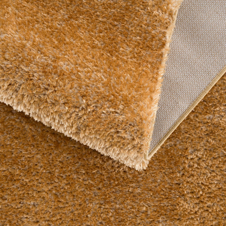 Modern Contemporary Solid Plush Gold Area rug - The Rug Decor