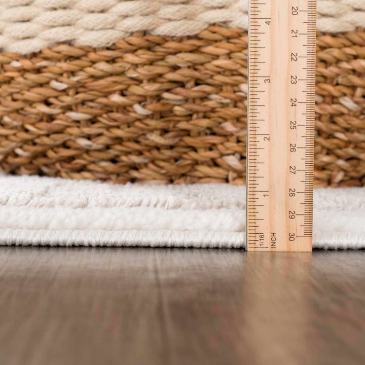 Modern Contemporary Tan And Ivory Area Rug - The Rug Decor