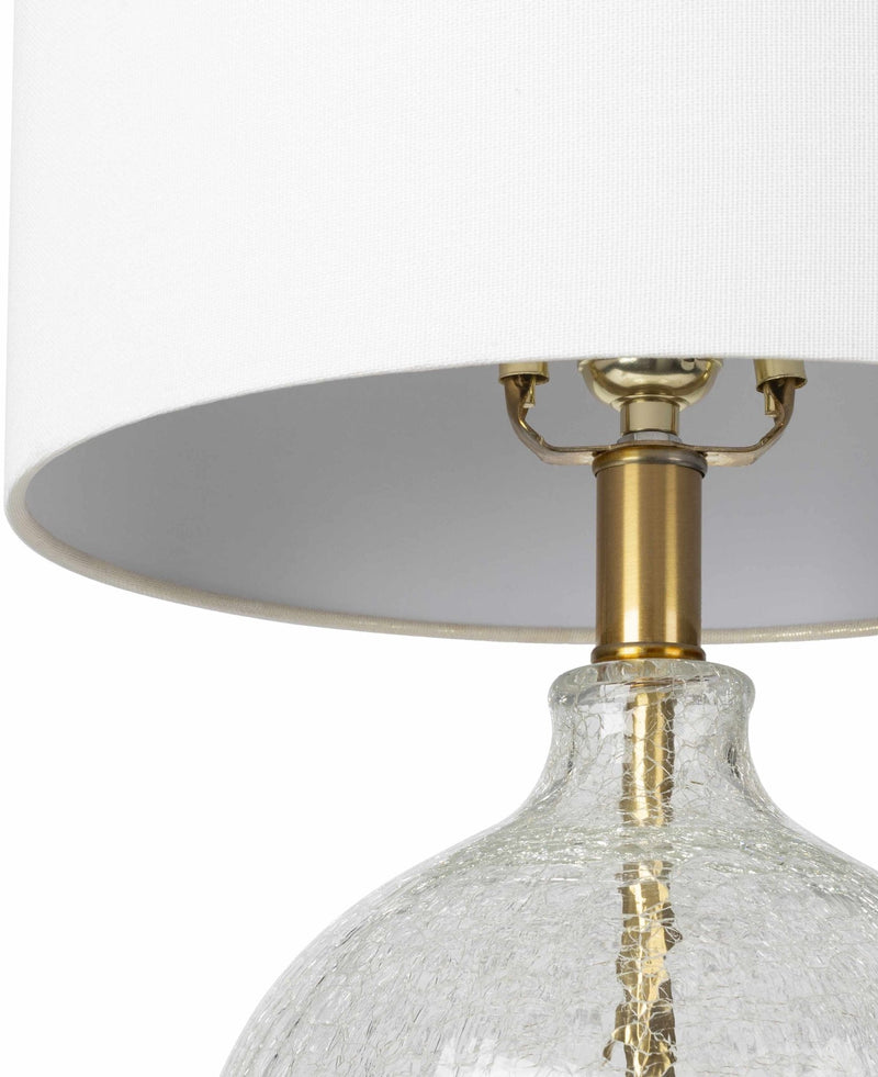 Modern Contemporary White and Gold Table Lamp, Bed Side Lamp - The Rug Decor