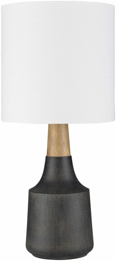 Modern Contemporary White, Tan and Charcoal Table Lamp, Bed Side Lamp - The Rug Decor