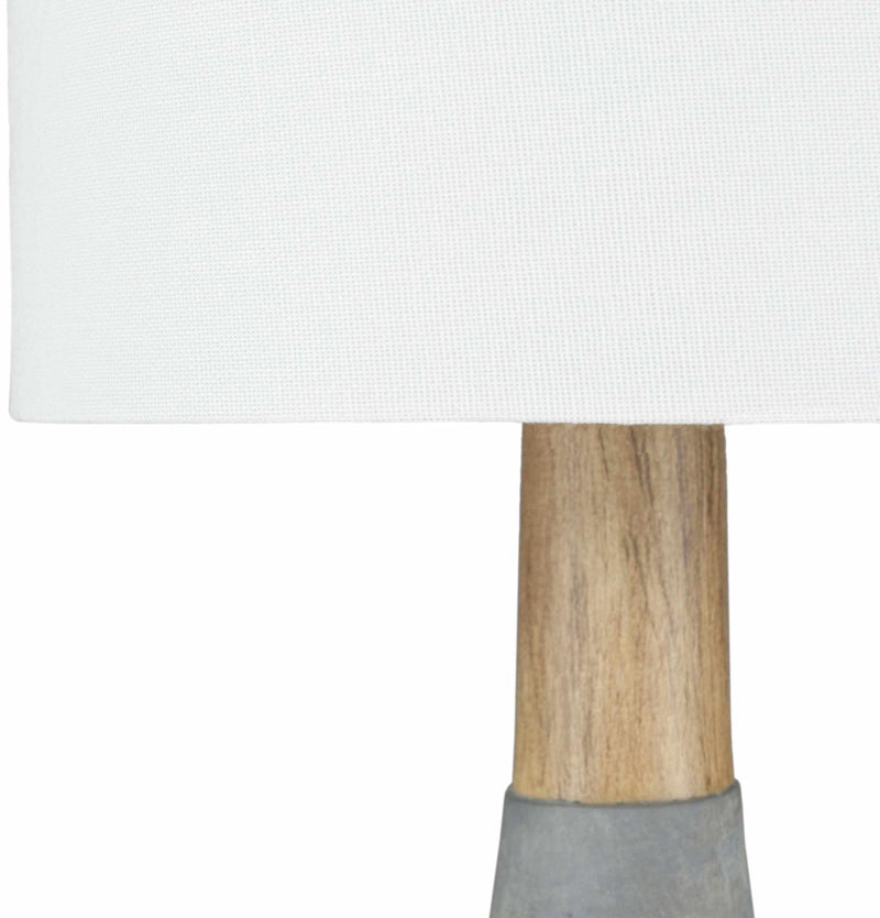 Modern Contemporary White, Tan and Light Blue Table Lamp, Bed Side Lamp - The Rug Decor