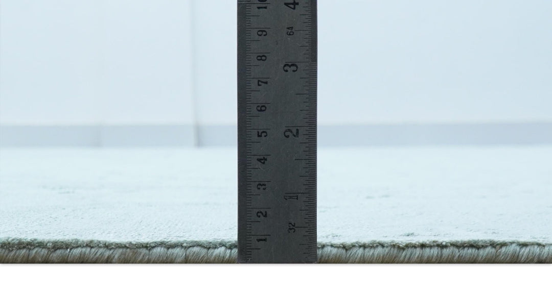 Modern Design Aqua Green Hand Loom 10x14 Art Silk Rug - The Rug Decor