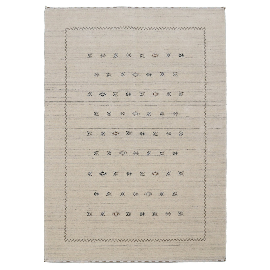 Modern Design Beige Hand Loomed Wool Area Rug - The Rug Decor