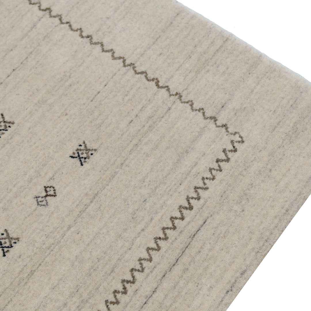 Modern Design Beige Hand Loomed Wool Area Rug - The Rug Decor