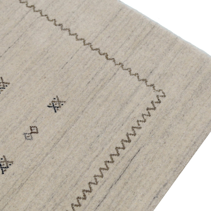 Modern Design Beige Hand Loomed Wool Area Rug - The Rug Decor