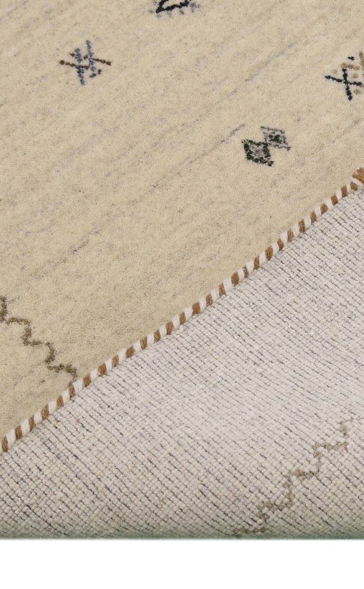 Modern Design Beige Hand Loomed Wool Area Rug - The Rug Decor
