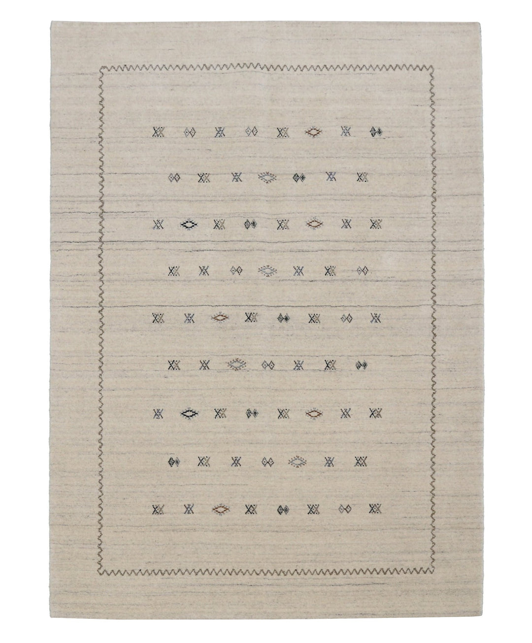 Modern Design Beige Hand Loomed Wool Area Rug - The Rug Decor