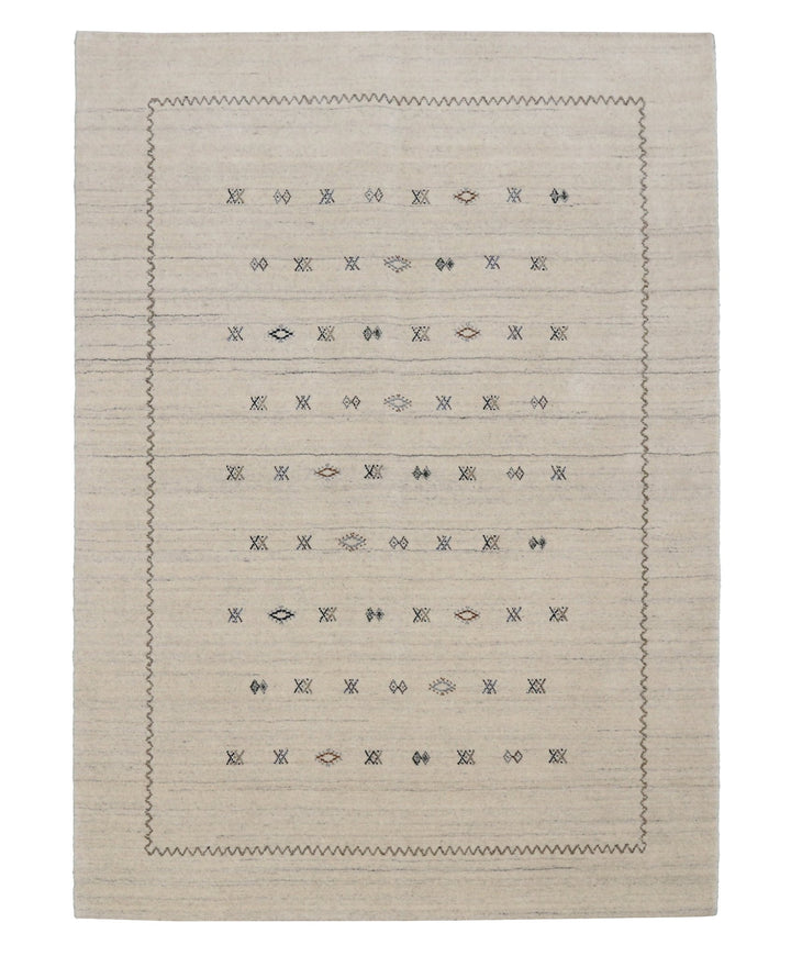 Modern Design Beige Hand Loomed Wool Area Rug - The Rug Decor