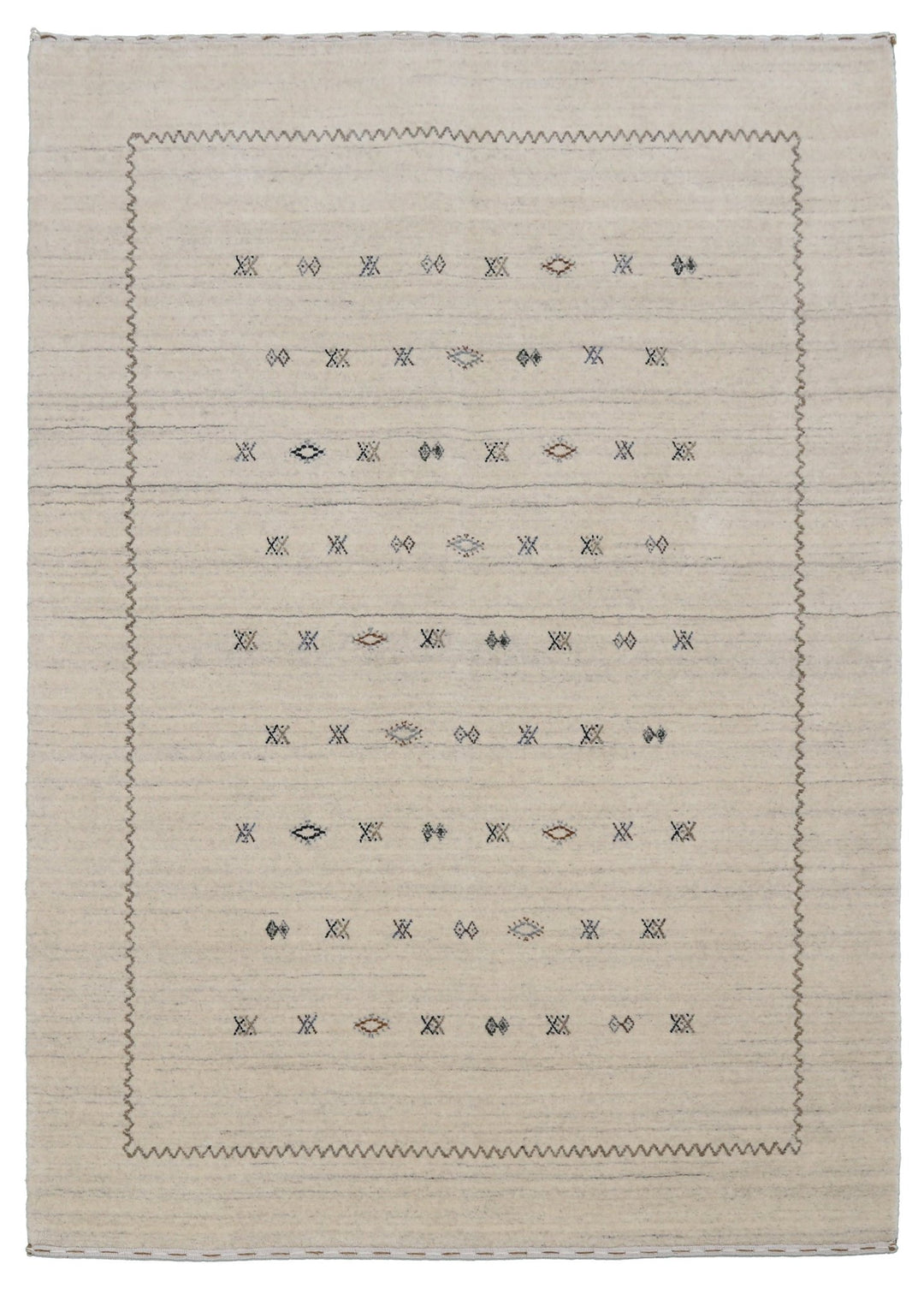 Modern Design Beige Hand Loomed Wool Area Rug - The Rug Decor