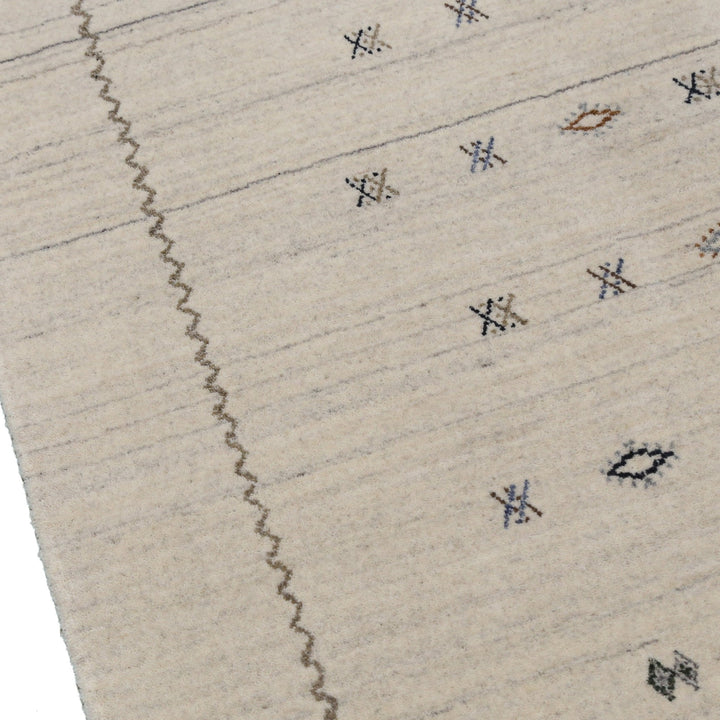 Modern Design Beige Hand Loomed Wool Area Rug - The Rug Decor