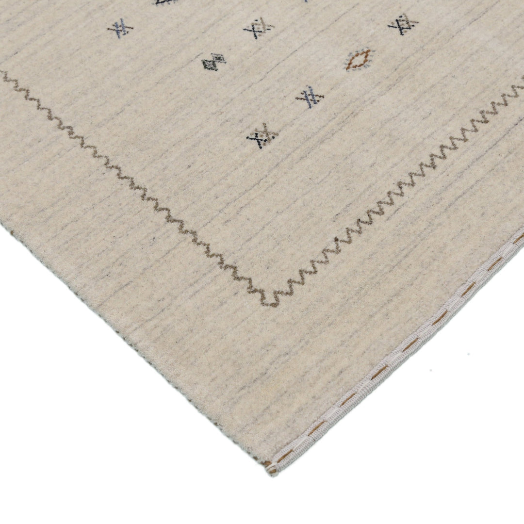Modern Design Beige Hand Loomed Wool Area Rug - The Rug Decor