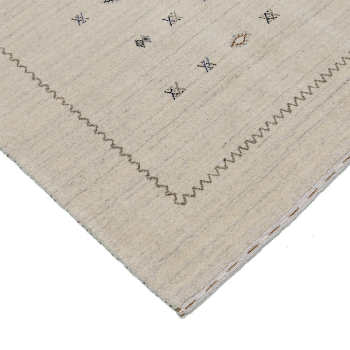 Modern Design Beige Hand Loomed Wool Area Rug - The Rug Decor