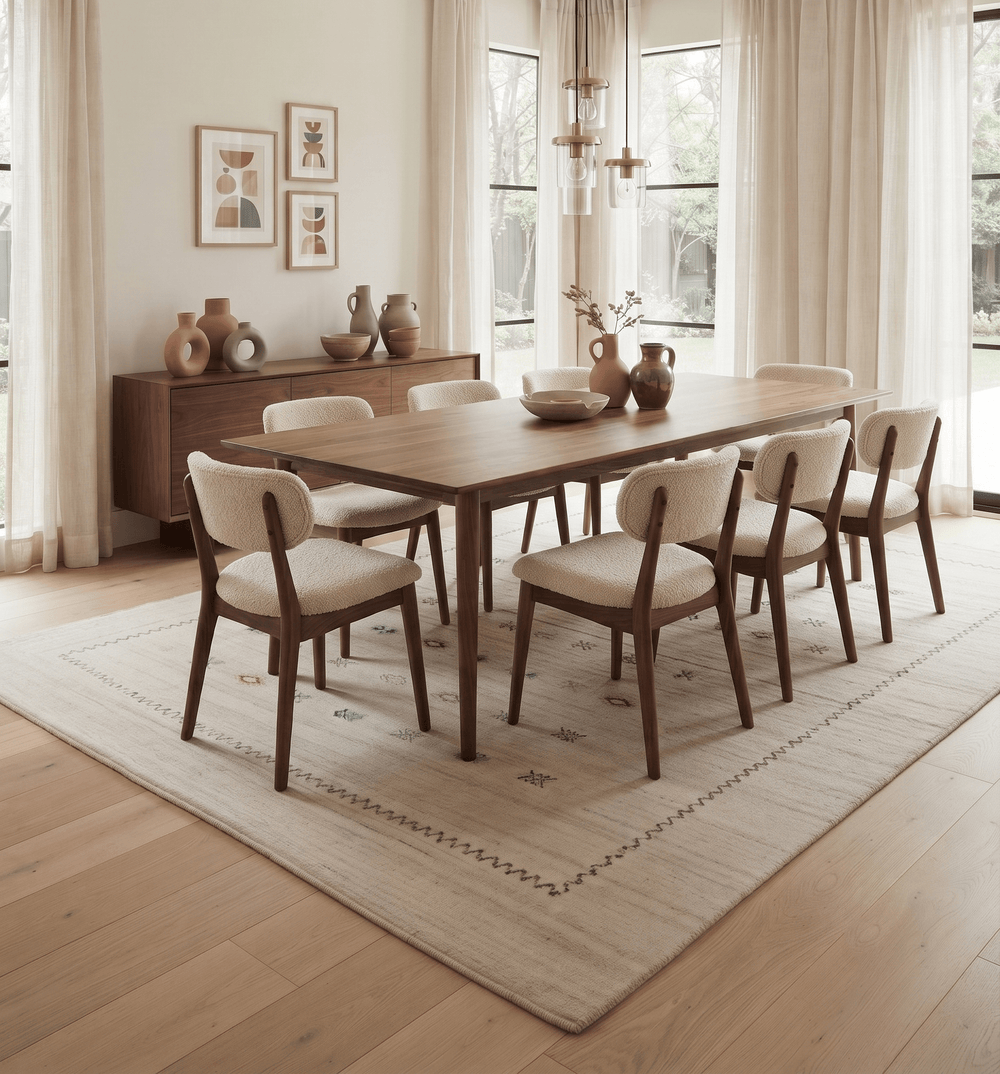 Modern Design Beige Hand Loomed Wool Area Rug - The Rug Decor