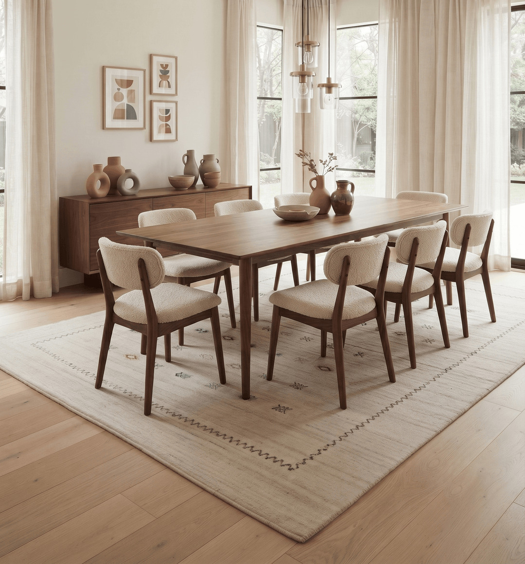 Modern Design Beige Hand Loomed Wool Area Rug - The Rug Decor