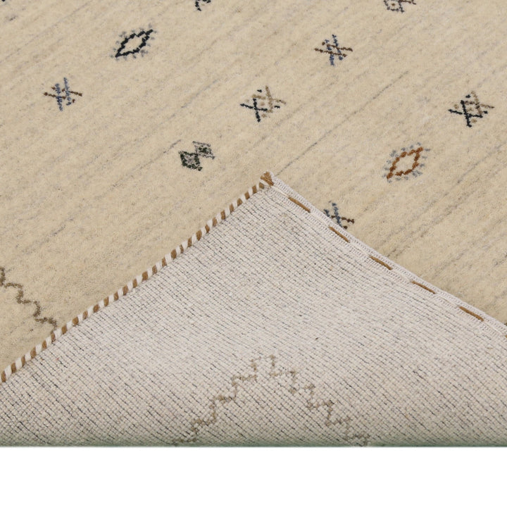 Modern Design Beige Hand Loomed Wool Area Rug - The Rug Decor