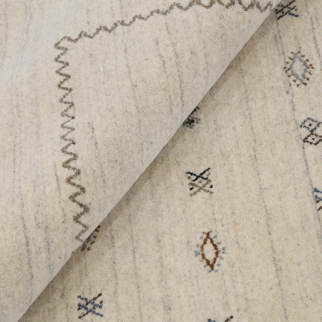 Modern Design Beige Hand Loomed Wool Area Rug - The Rug Decor