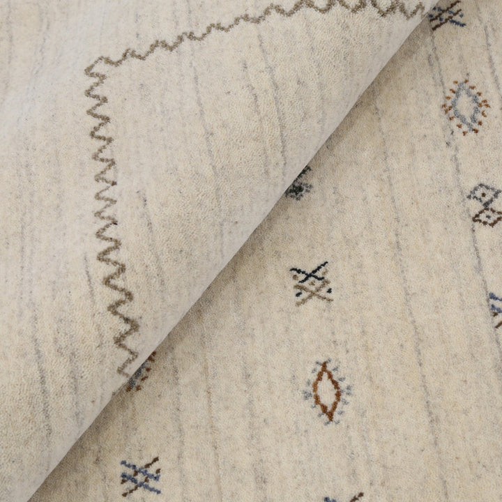 Modern Design Beige Hand Loomed Wool Area Rug - The Rug Decor