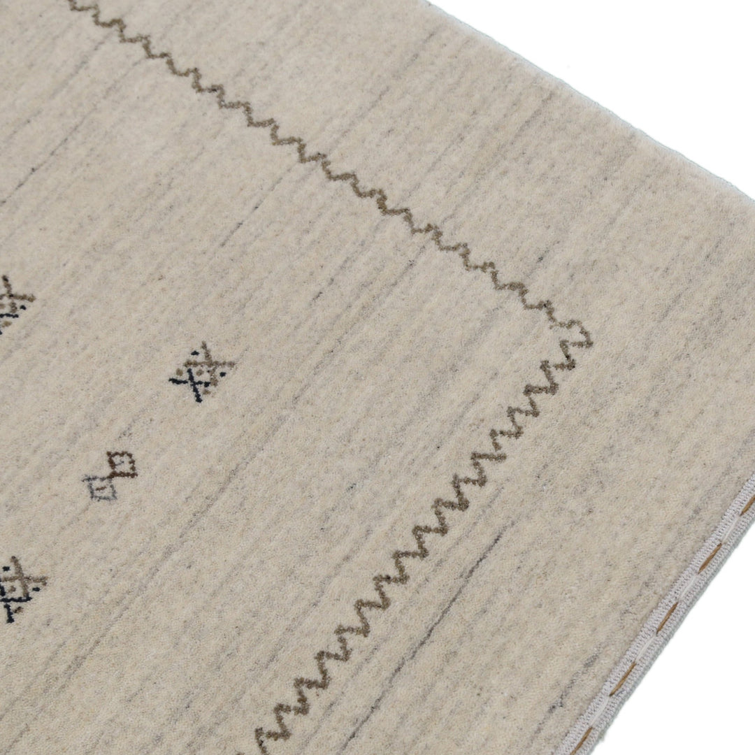 Modern Design Beige Hand Loomed Wool Area Rug - The Rug Decor