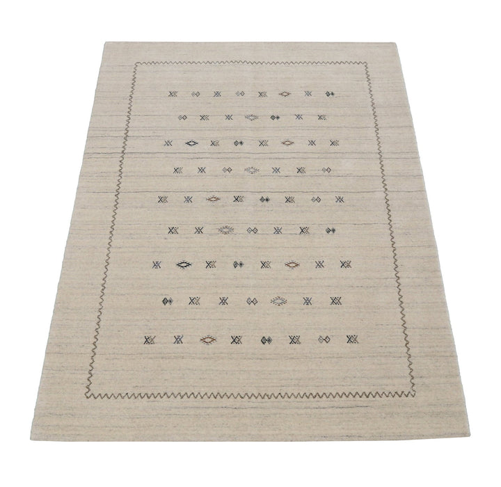 Modern Design Beige Hand Loomed Wool Area Rug - The Rug Decor