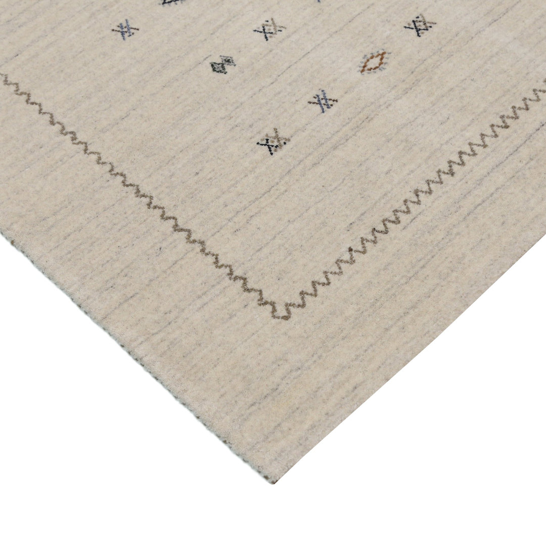 Modern Design Beige Hand Loomed Wool Area Rug - The Rug Decor